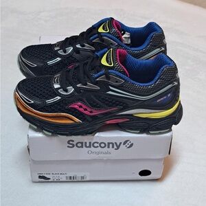Saucony Originals Omni 9 KDZ "Black Multi" sneakers - Men's size 4 Wmns size 5.5